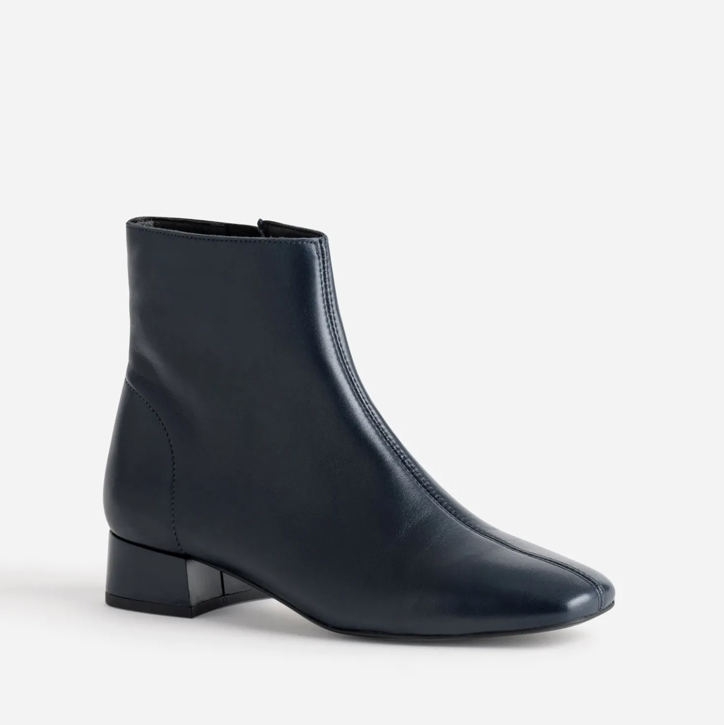 Boots marine cuir