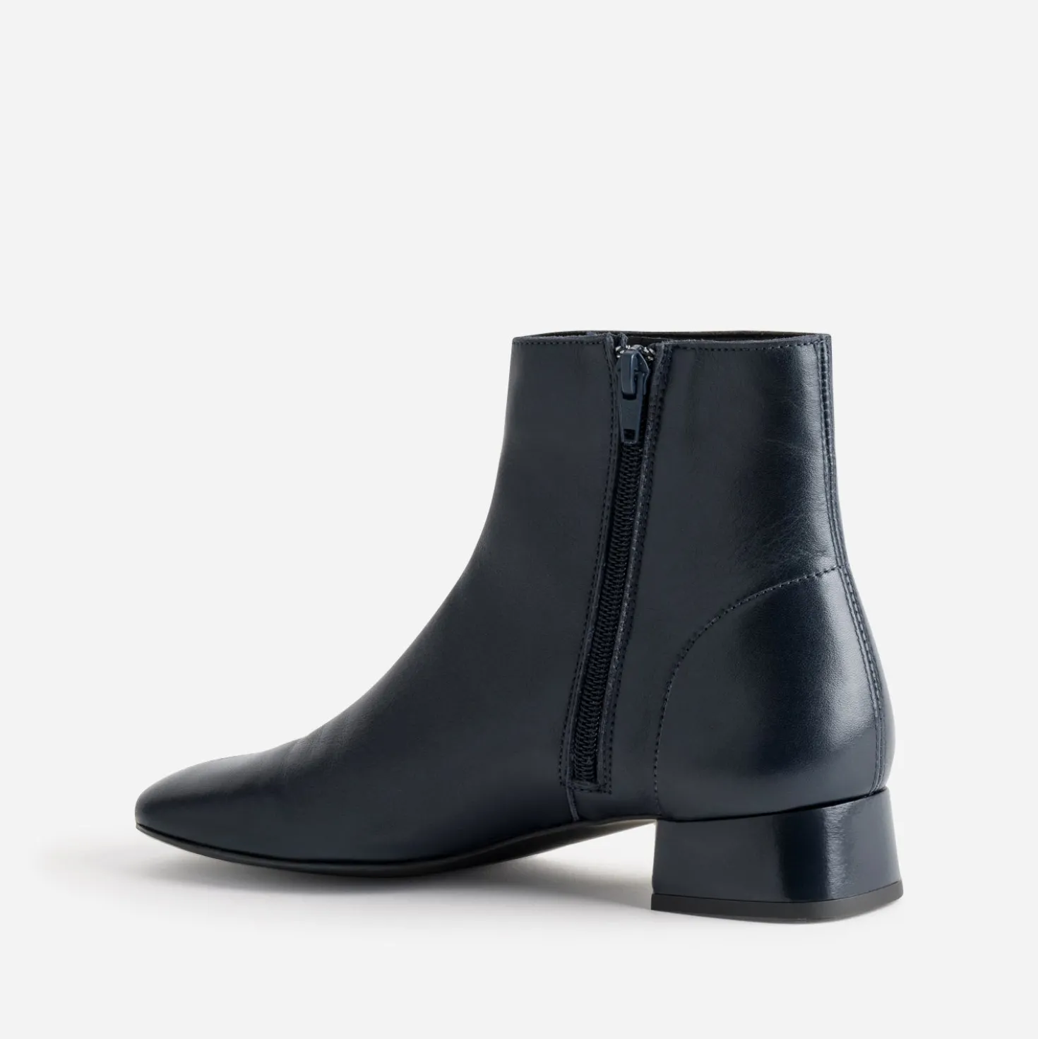 Boots marine cuir