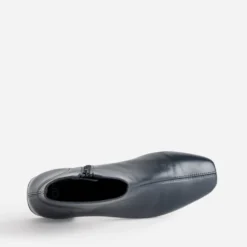 Boots marine cuir