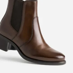 Boots marron cuir