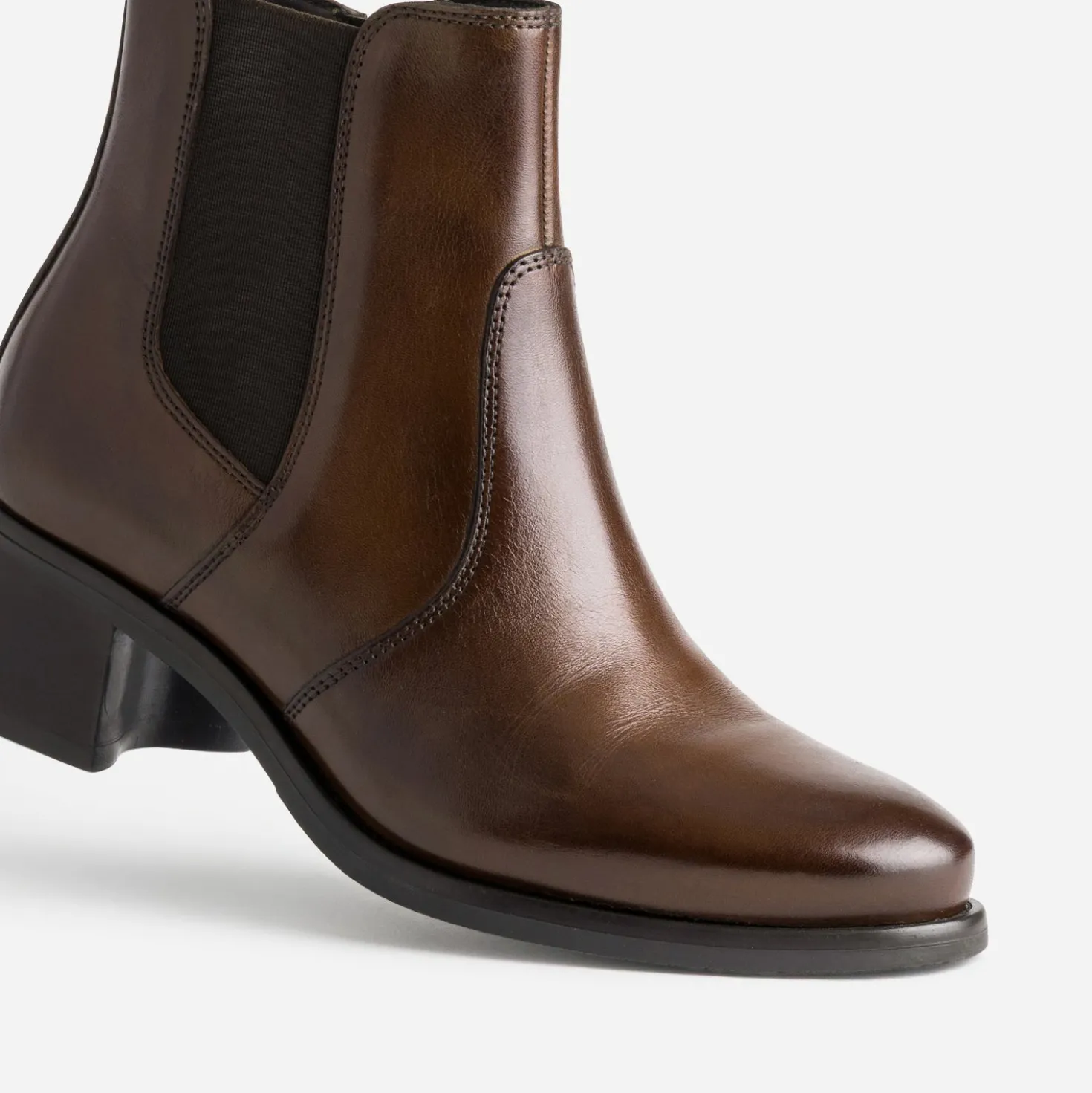 Boots marron cuir