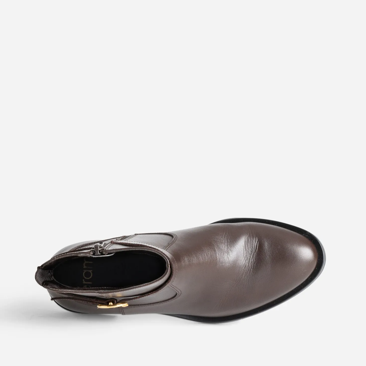 Boots marron cuir avec boucle