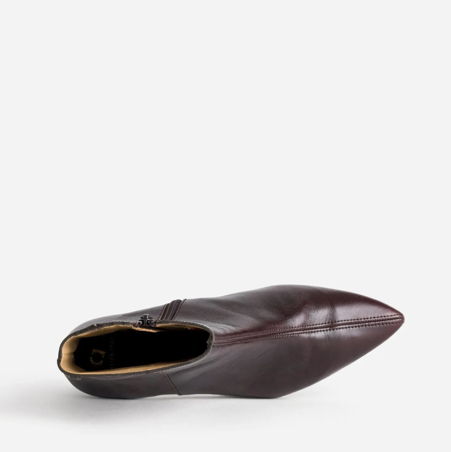 Boots marron cuir bout pointu