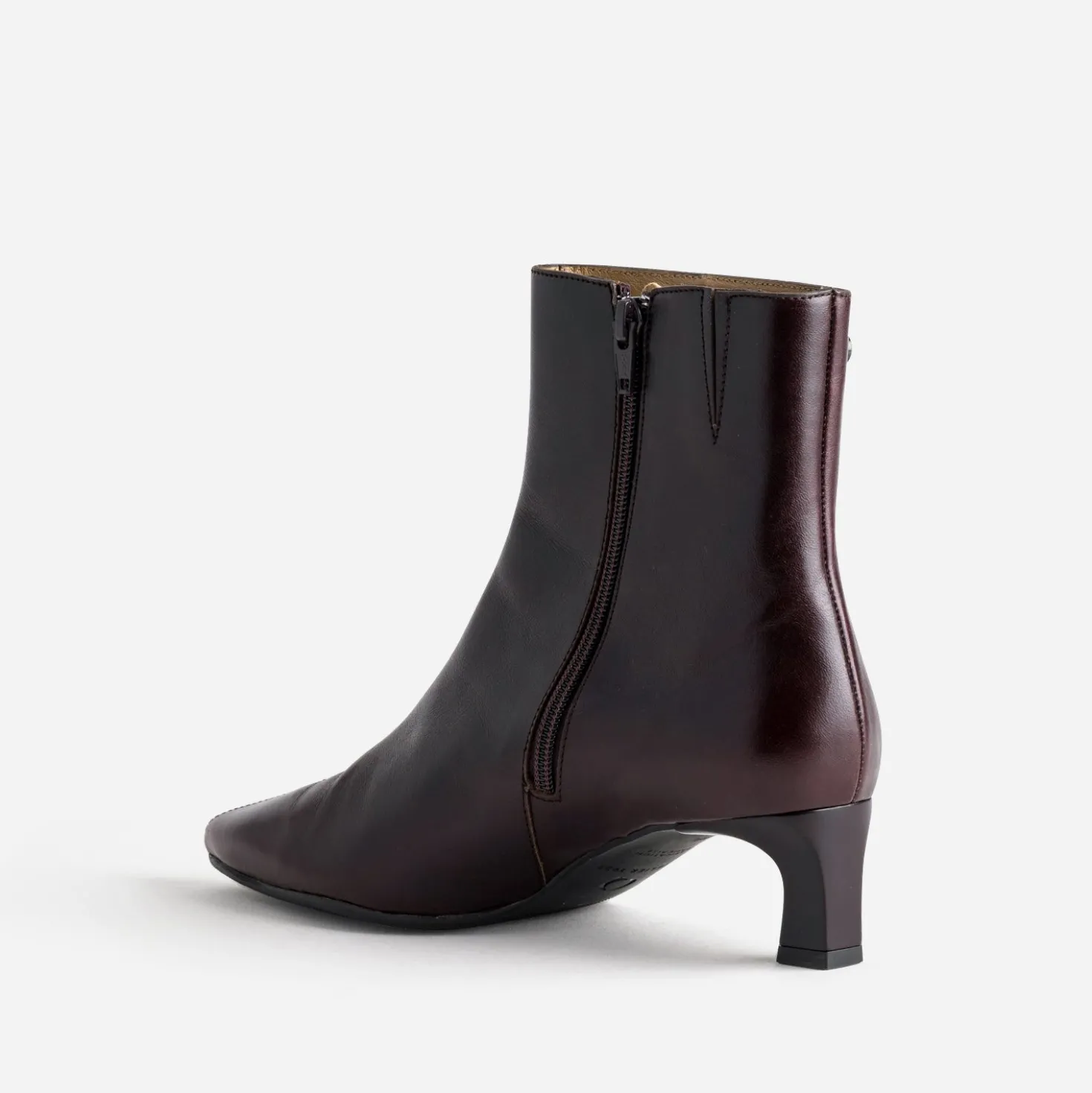 Boots marron cuir bout pointu