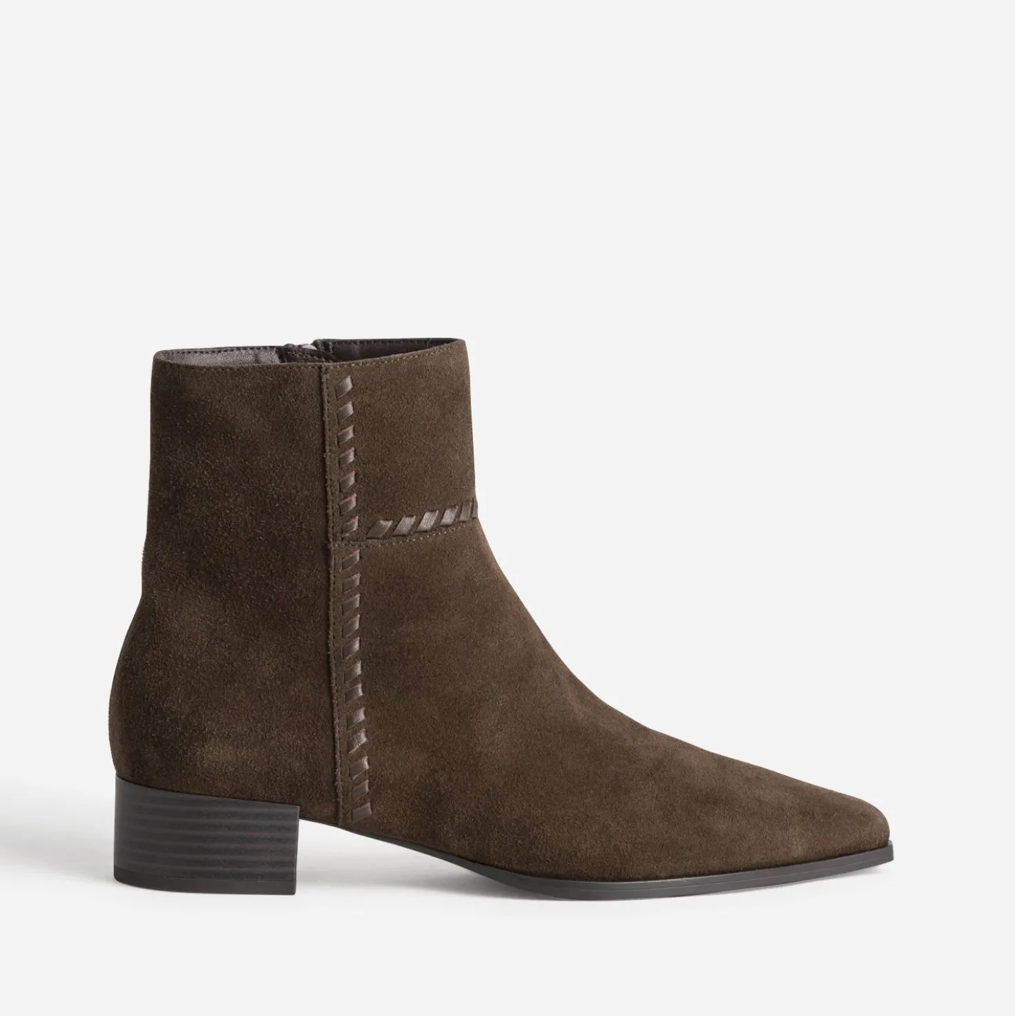 Boots marron cuir velours