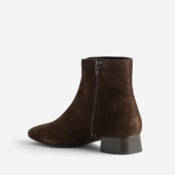 Boots marron cuir velours