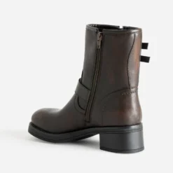 Boots marron esprit motard