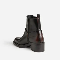Boots marron esprit motard