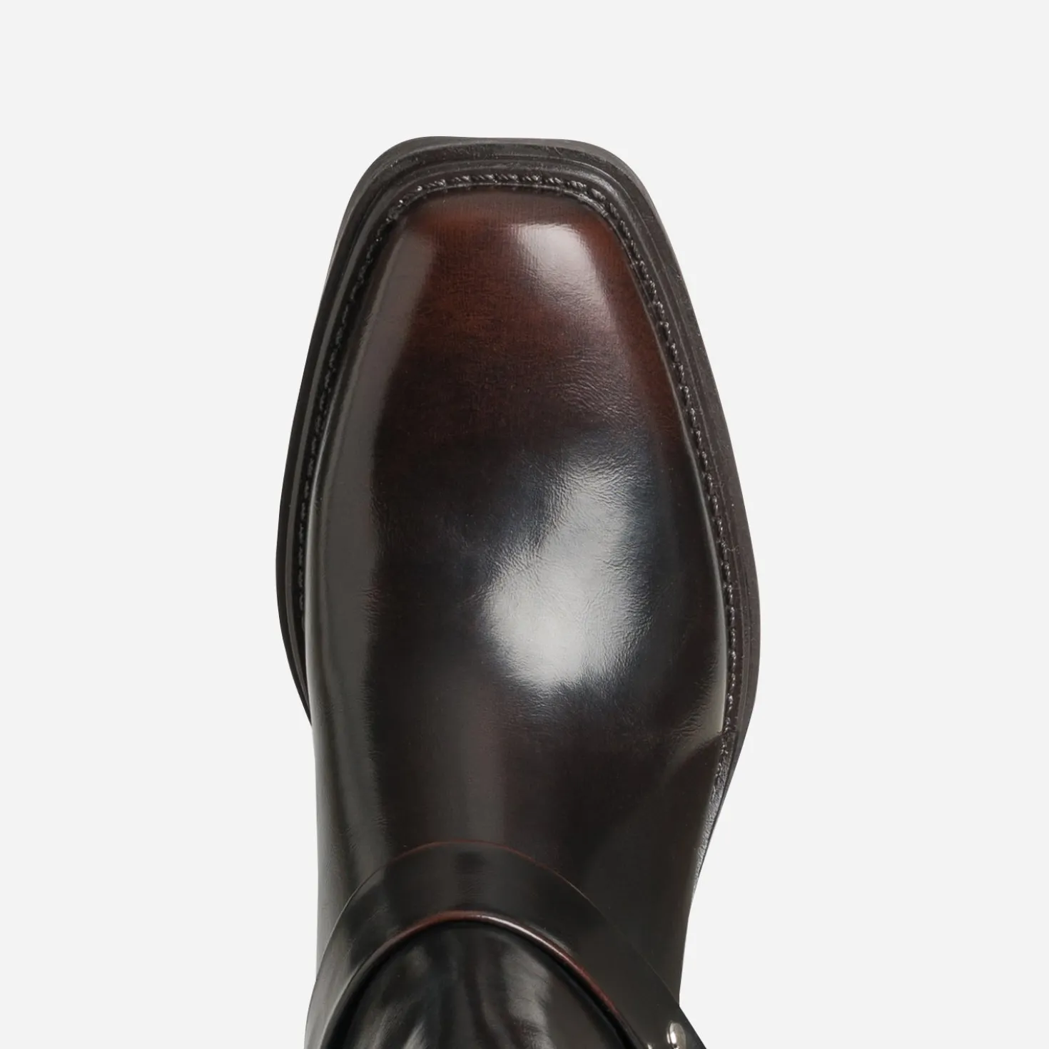 Boots marron esprit motard