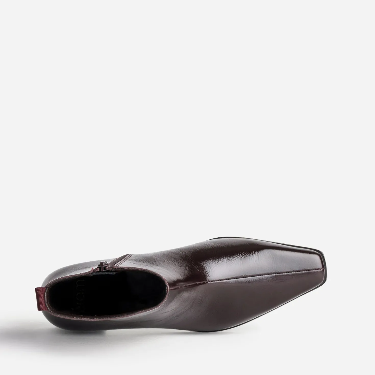 Boots marron verni cuir