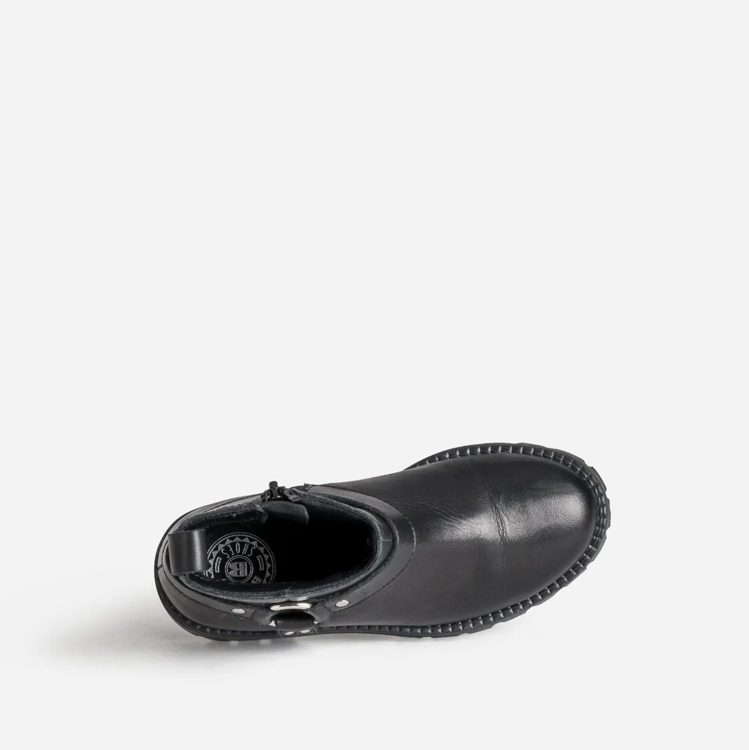 Boots motard BUGGY noir cuir