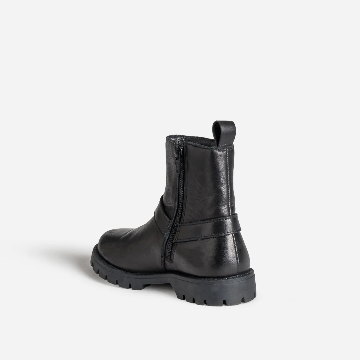 Boots motard BUGGY noir cuir