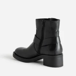 Boots motard TEXTO noir cuir