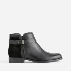 Boots noir bi matière