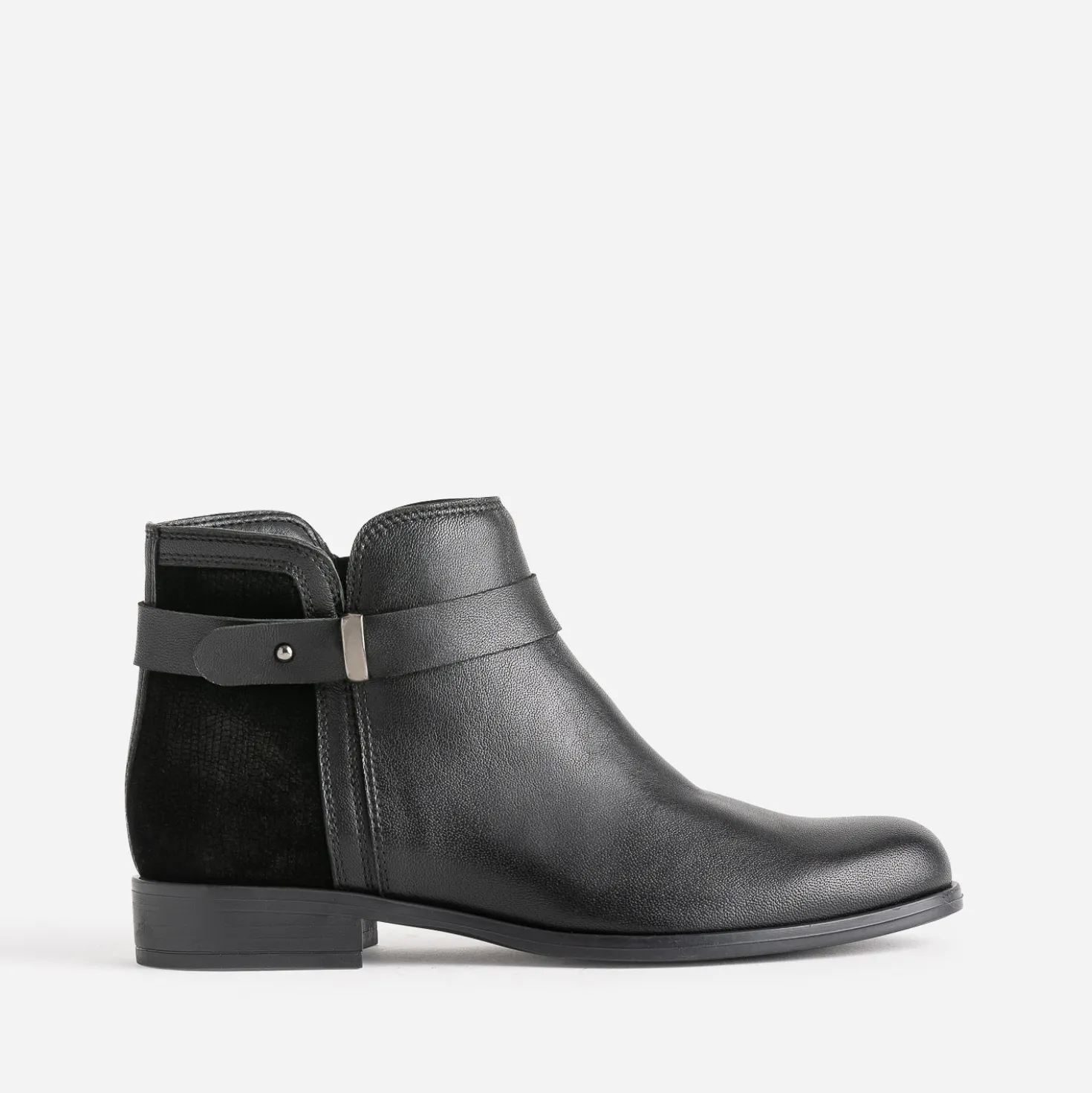 Boots noir bi matière