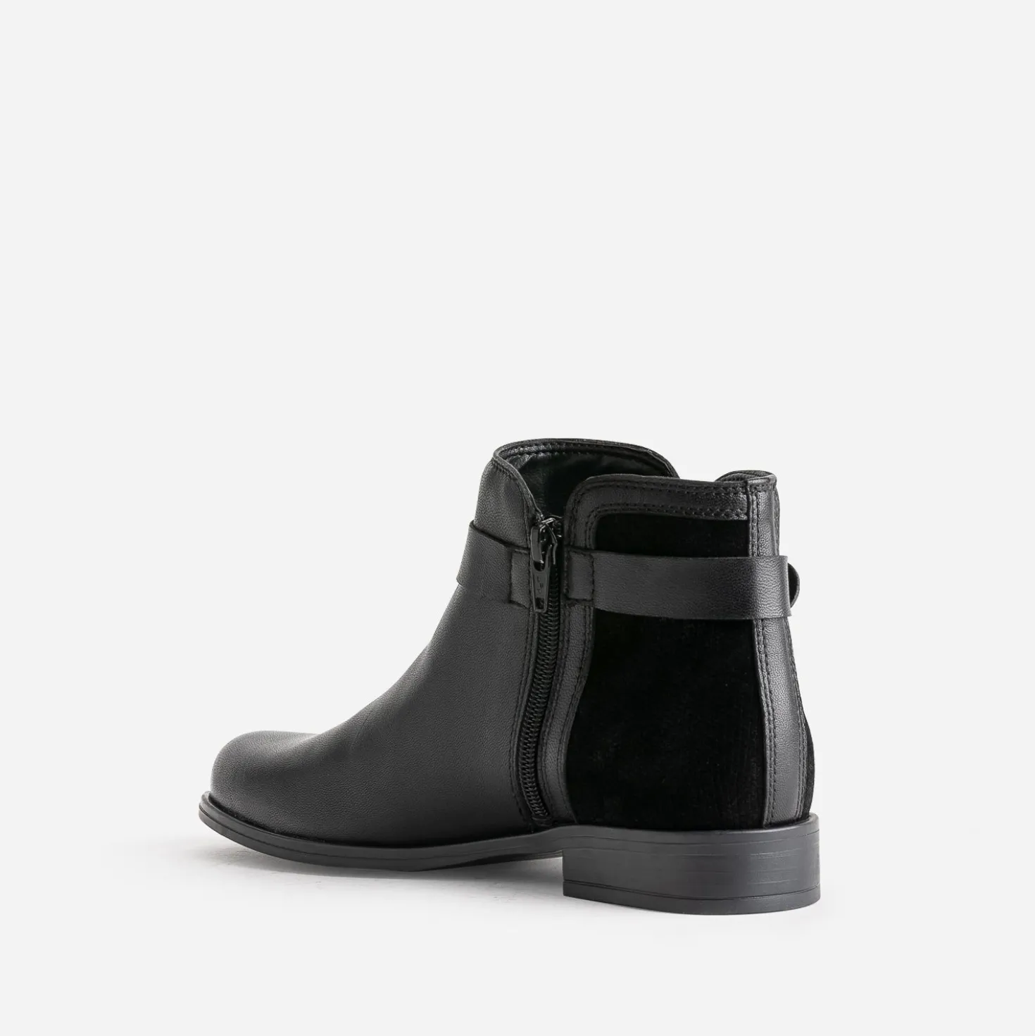 Boots noir bi matière