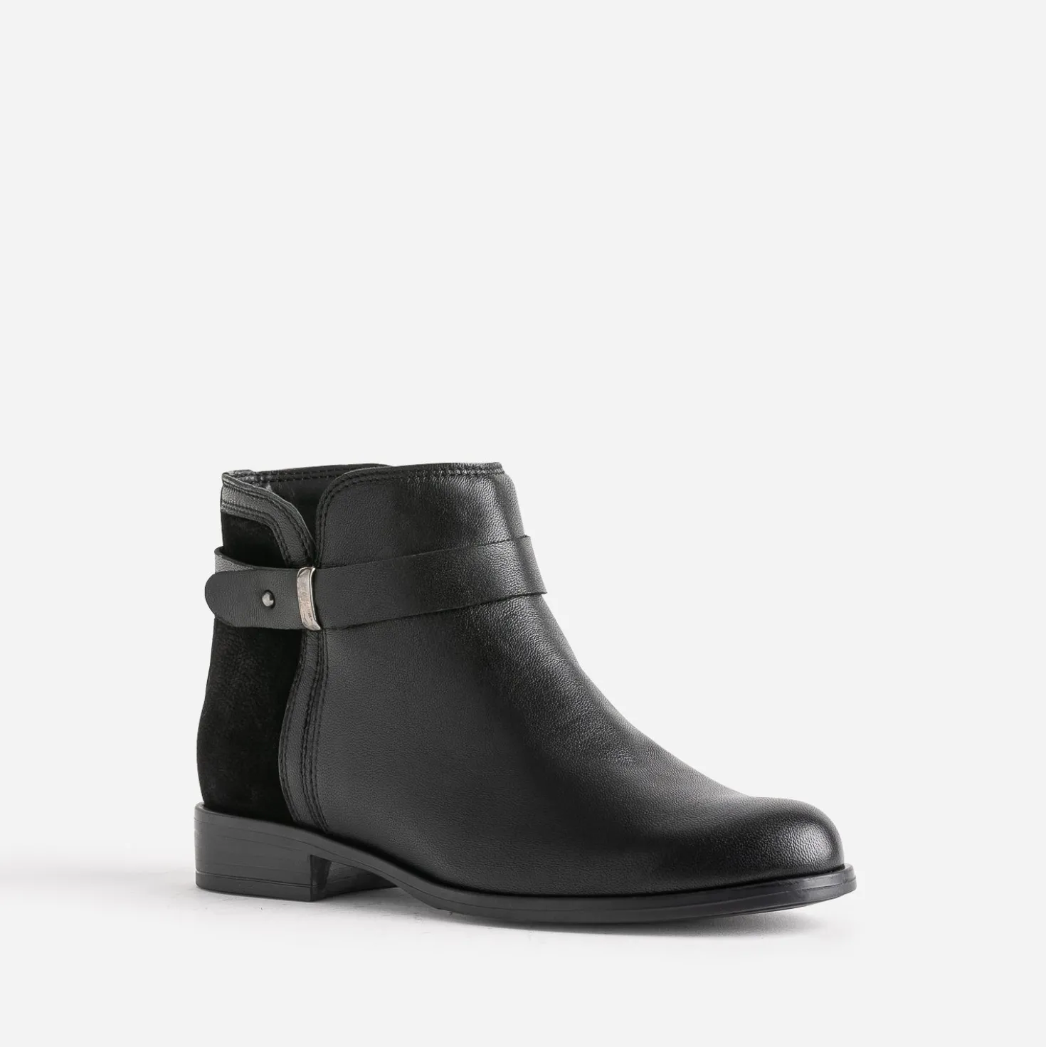 Boots noir bi matière