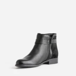 Boots noir bi matière