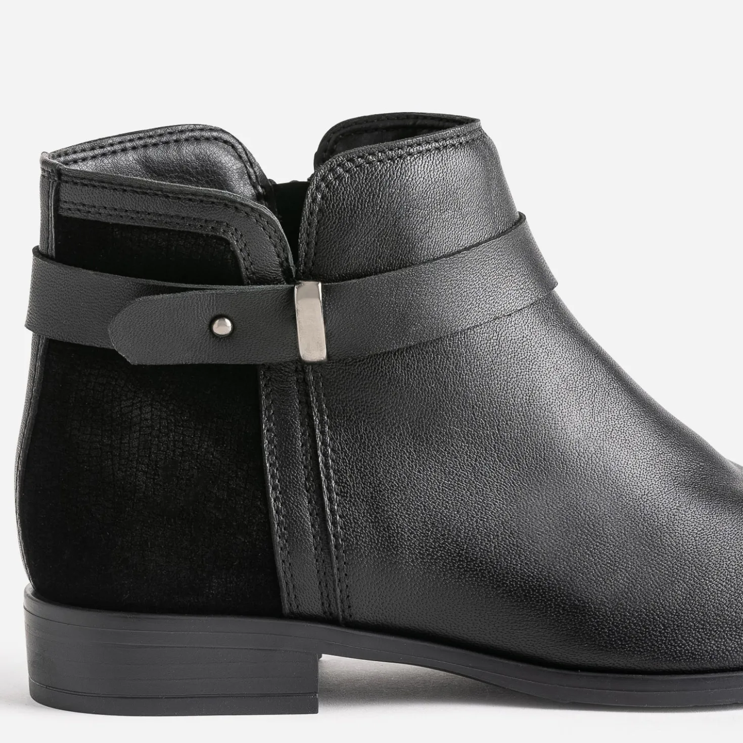 Boots noir bi matière