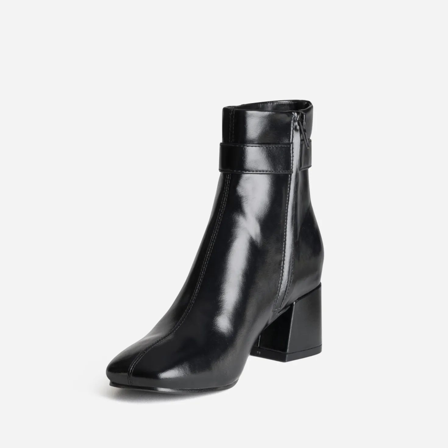 Boots noir boucle à strass