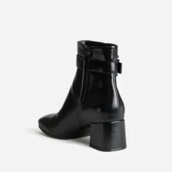 Boots noir boucle à strass