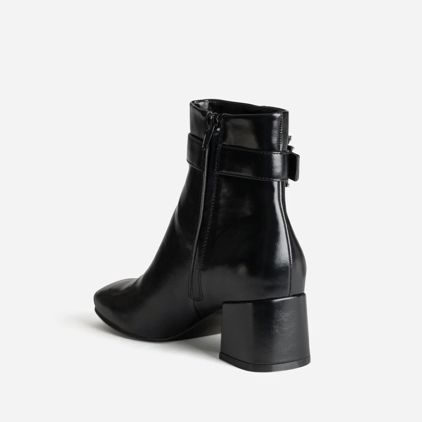 Boots noir boucle à strass