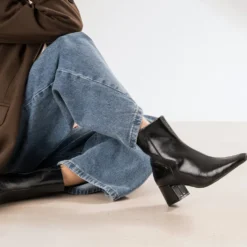 Boots noir cuir