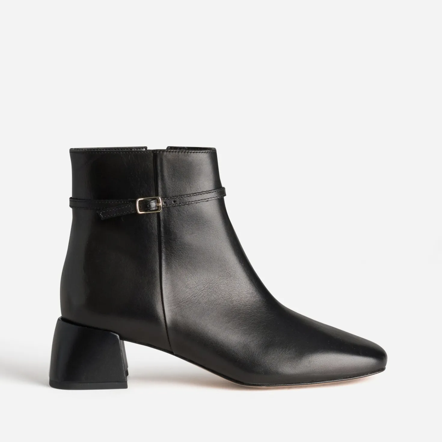 Boots noir cuir fine bride