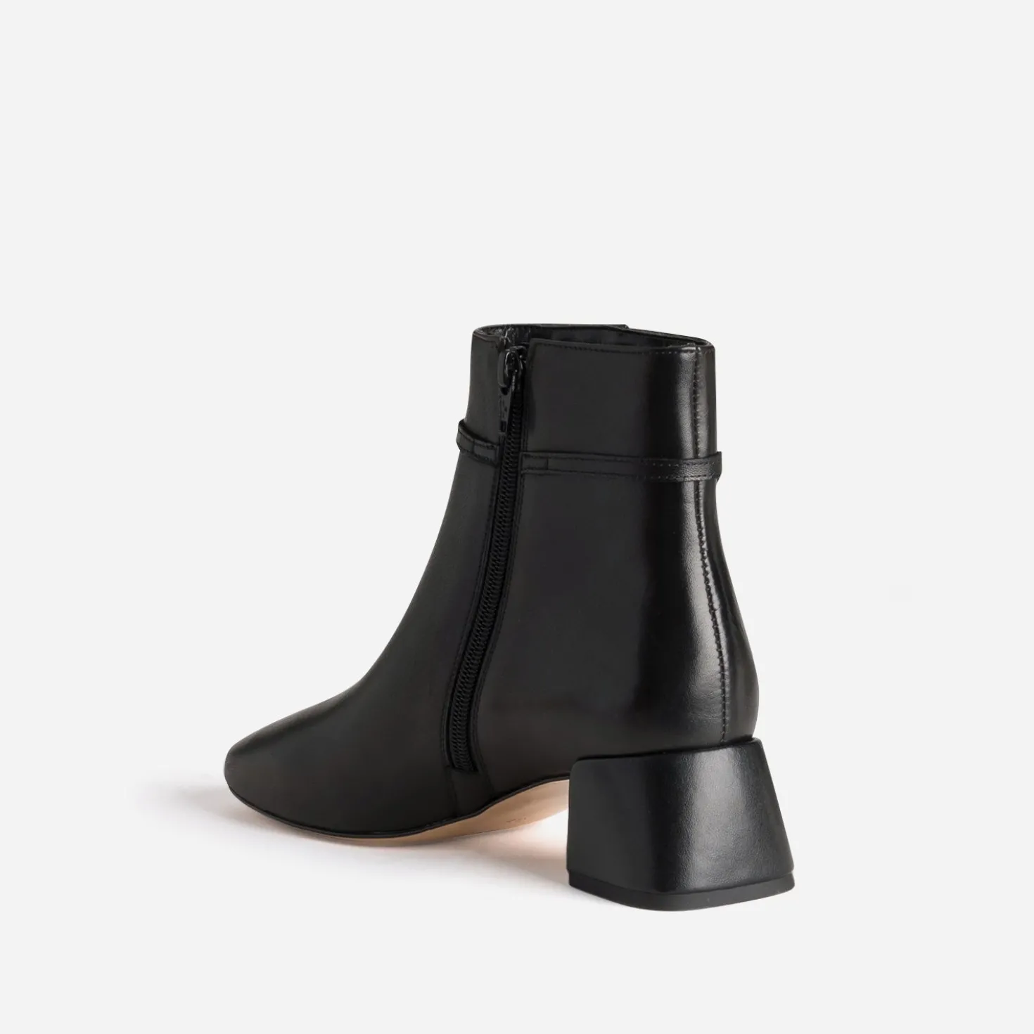 Boots noir cuir fine bride
