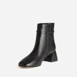 Boots noir cuir fine bride