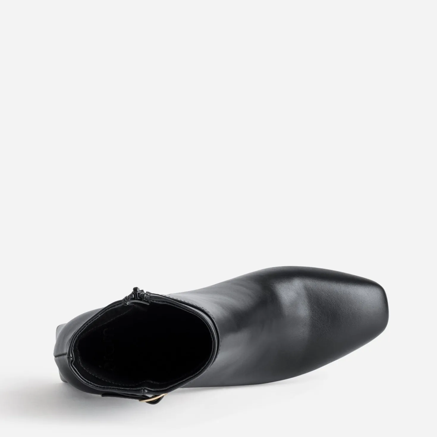 Boots noir cuir à fine bride