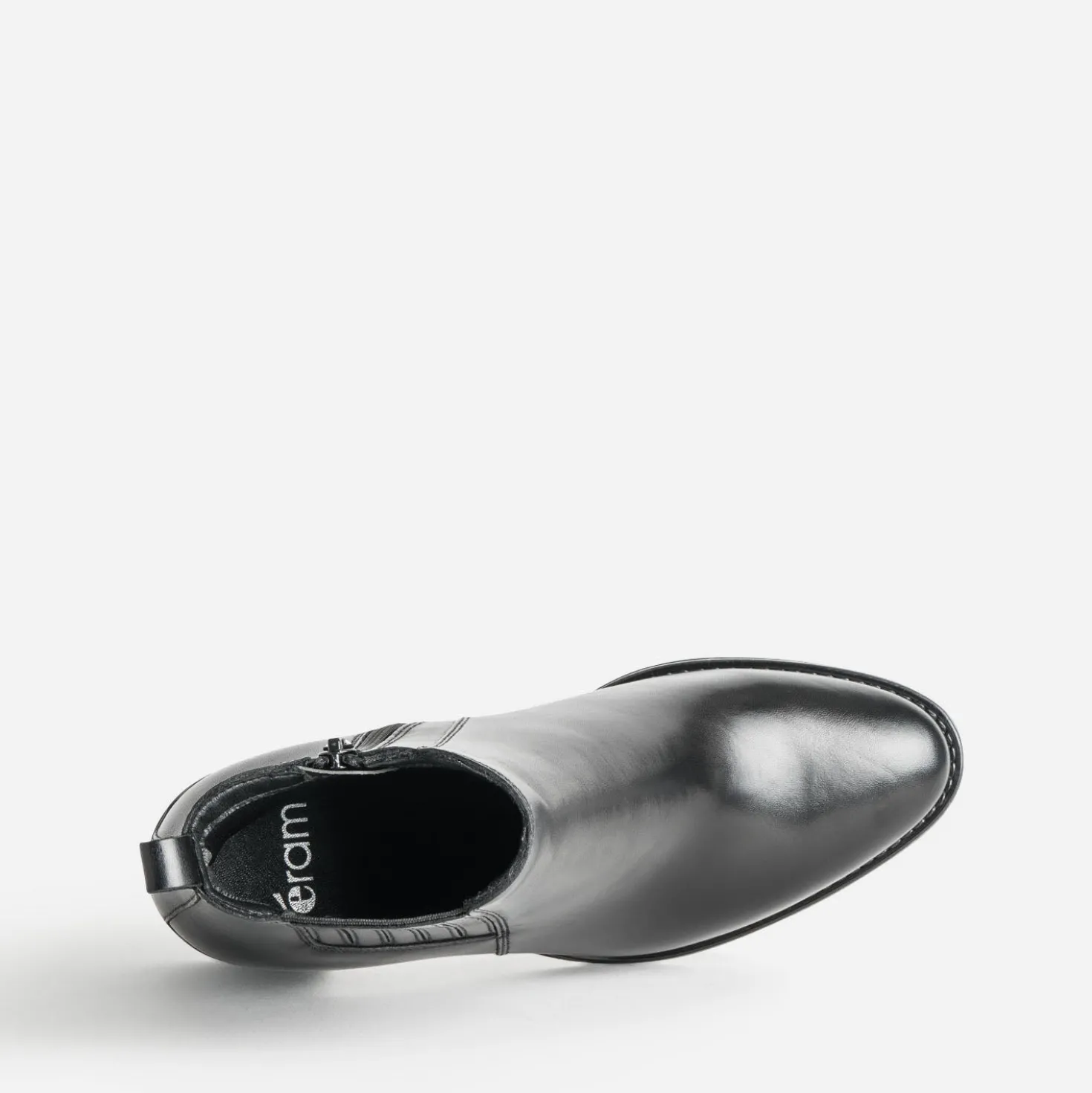 Boots noir cuir à talon