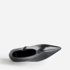 Boots noir cuir talon aiguille