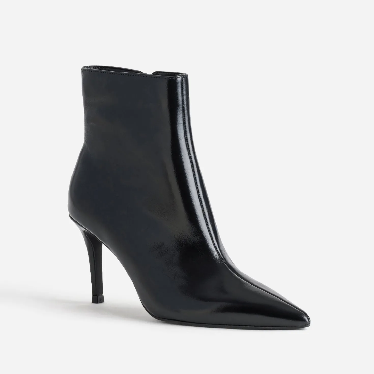 Boots noir cuir talon aiguille