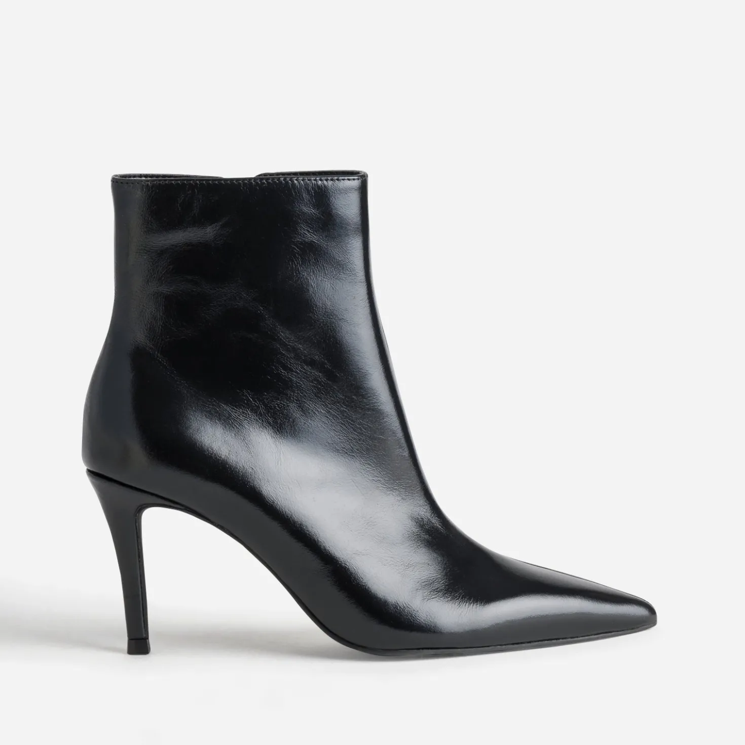 Boots noir cuir talon aiguille