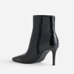 Boots noir cuir talon aiguille