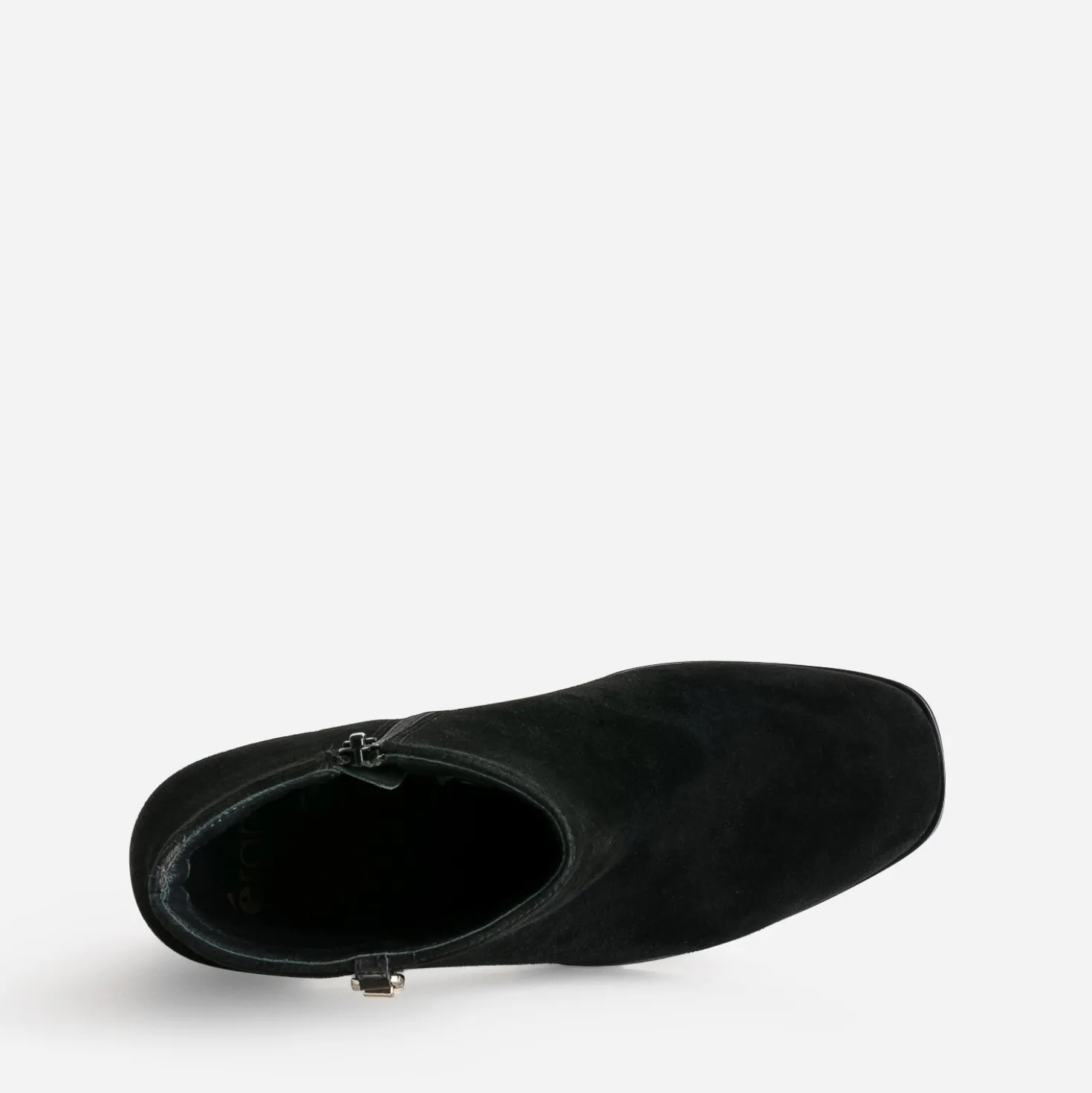 Boots noir cuir velours anneaux fantaisie