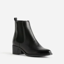 Boots noir en cuir