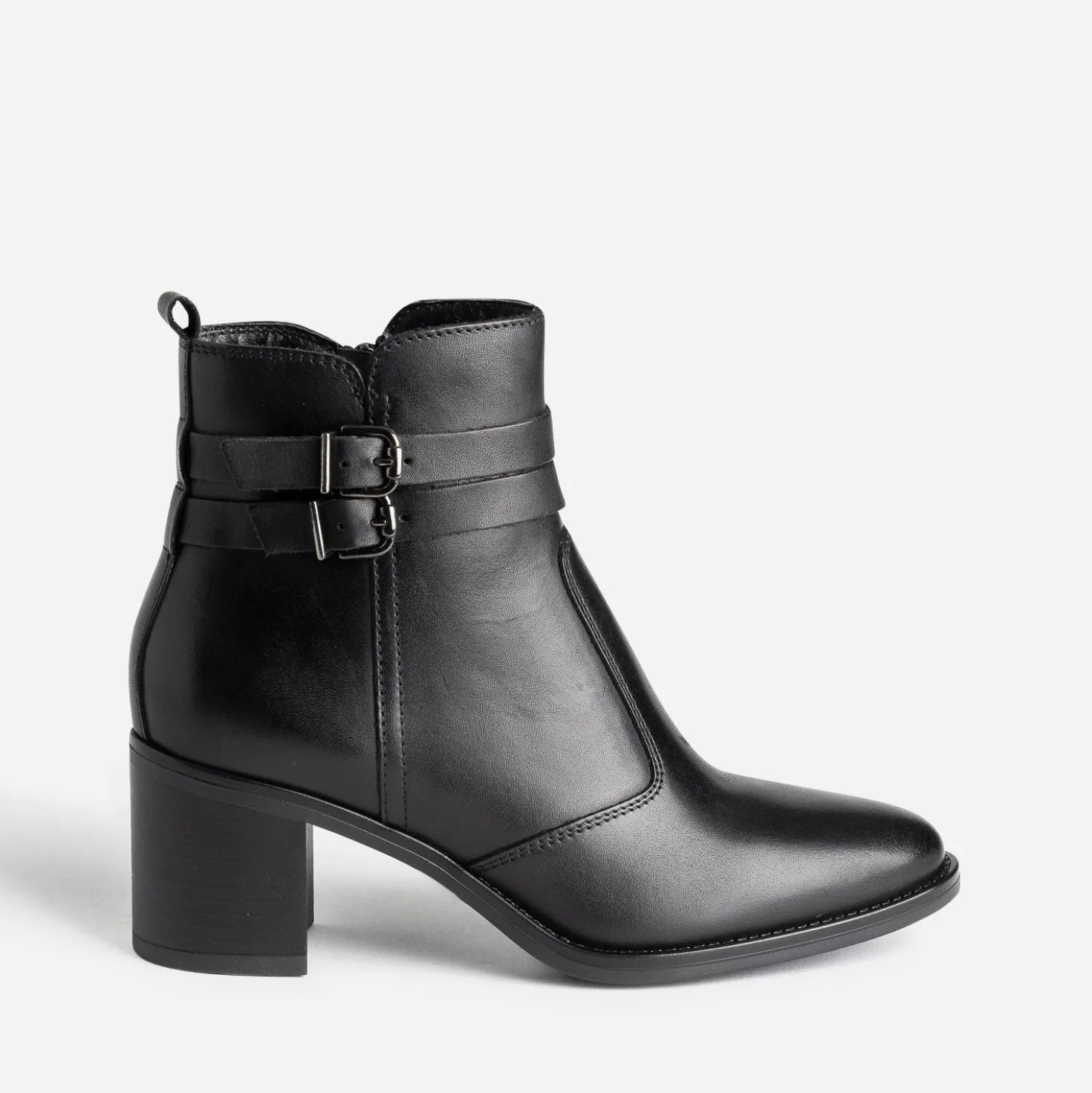 Boots noir en cuir éco-conçu