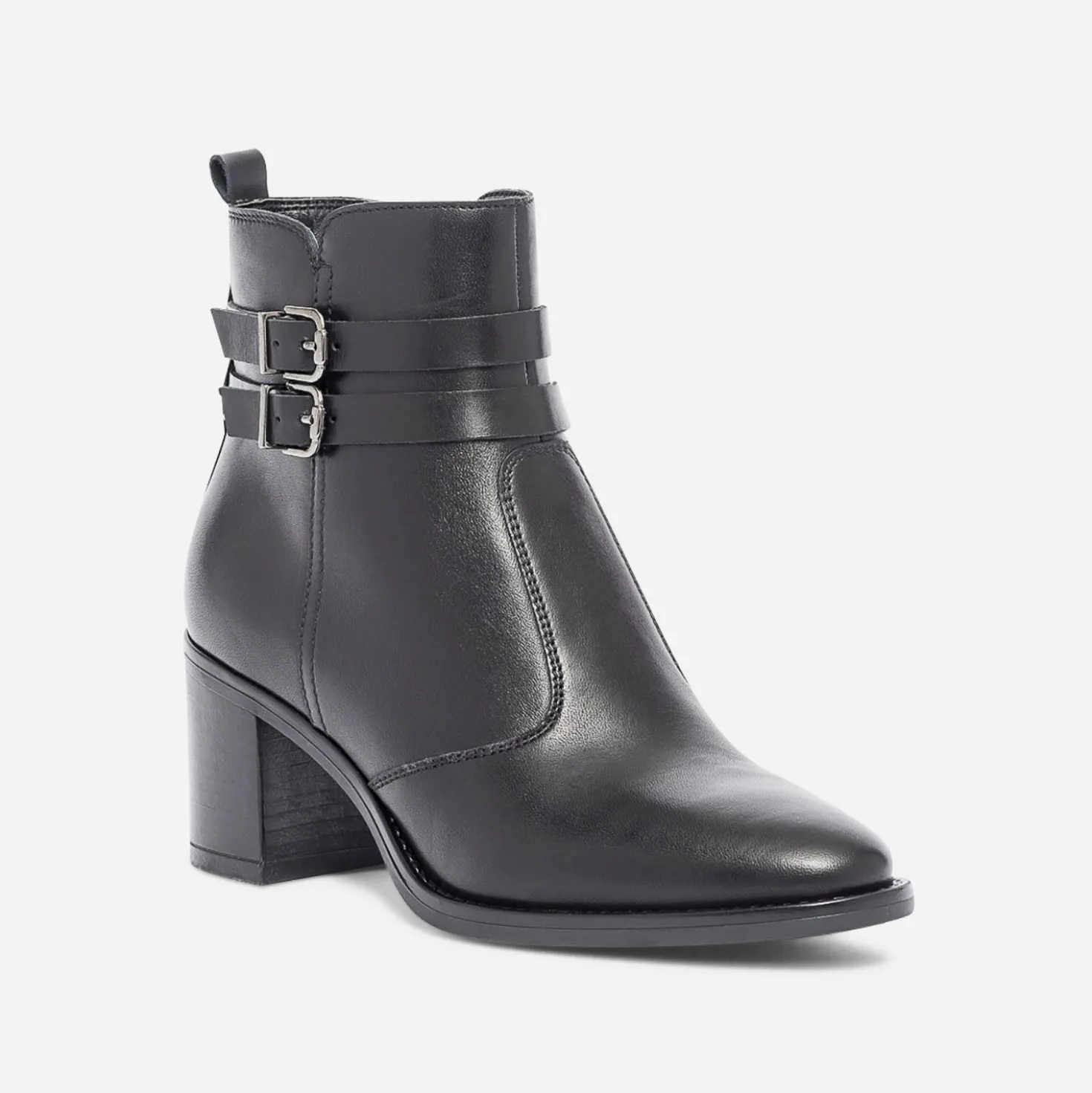 Boots noir en cuir éco-conçu