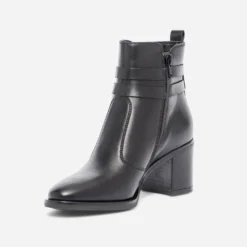 Boots noir en cuir éco-conçu