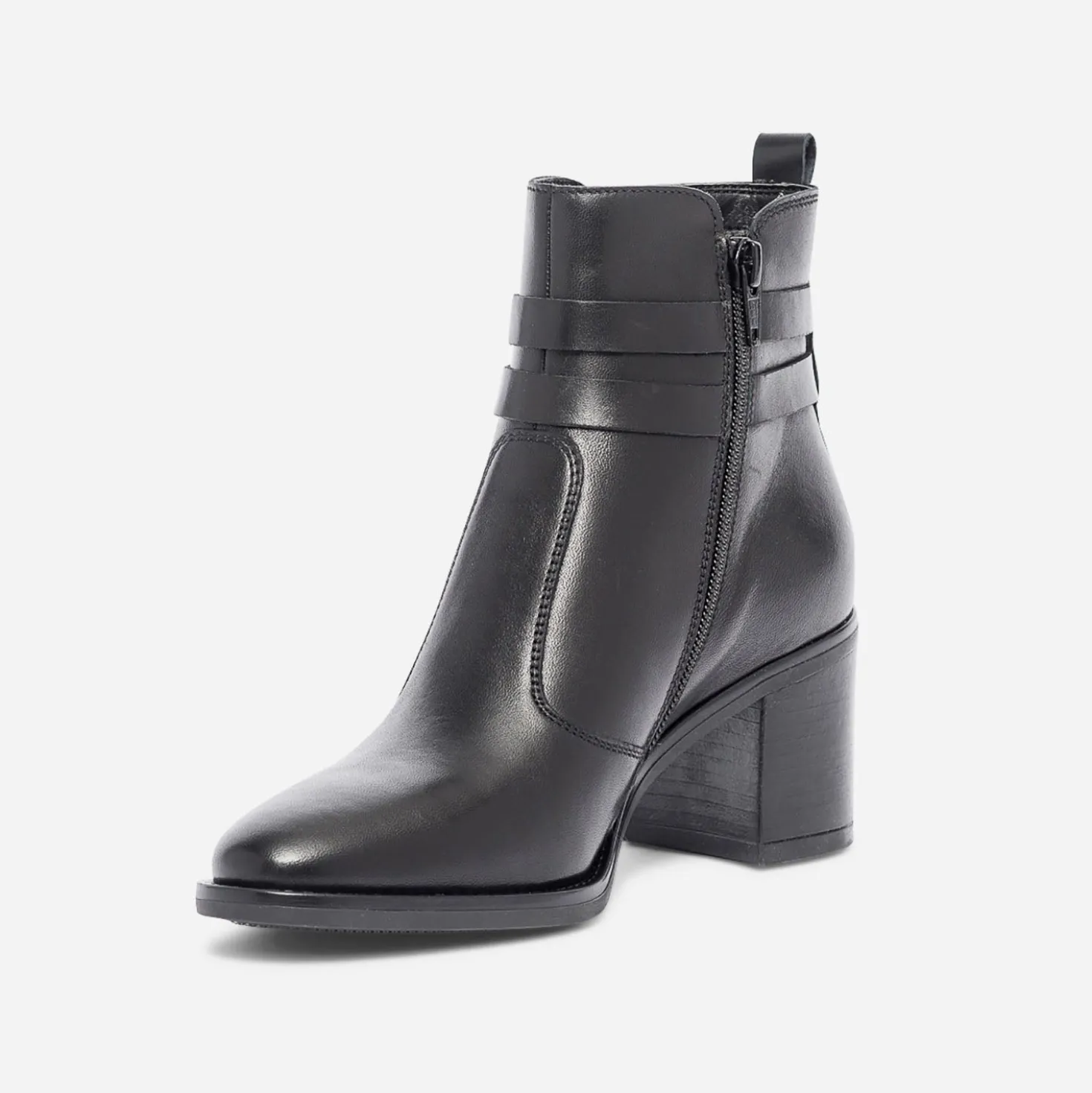 Boots noir en cuir éco-conçu
