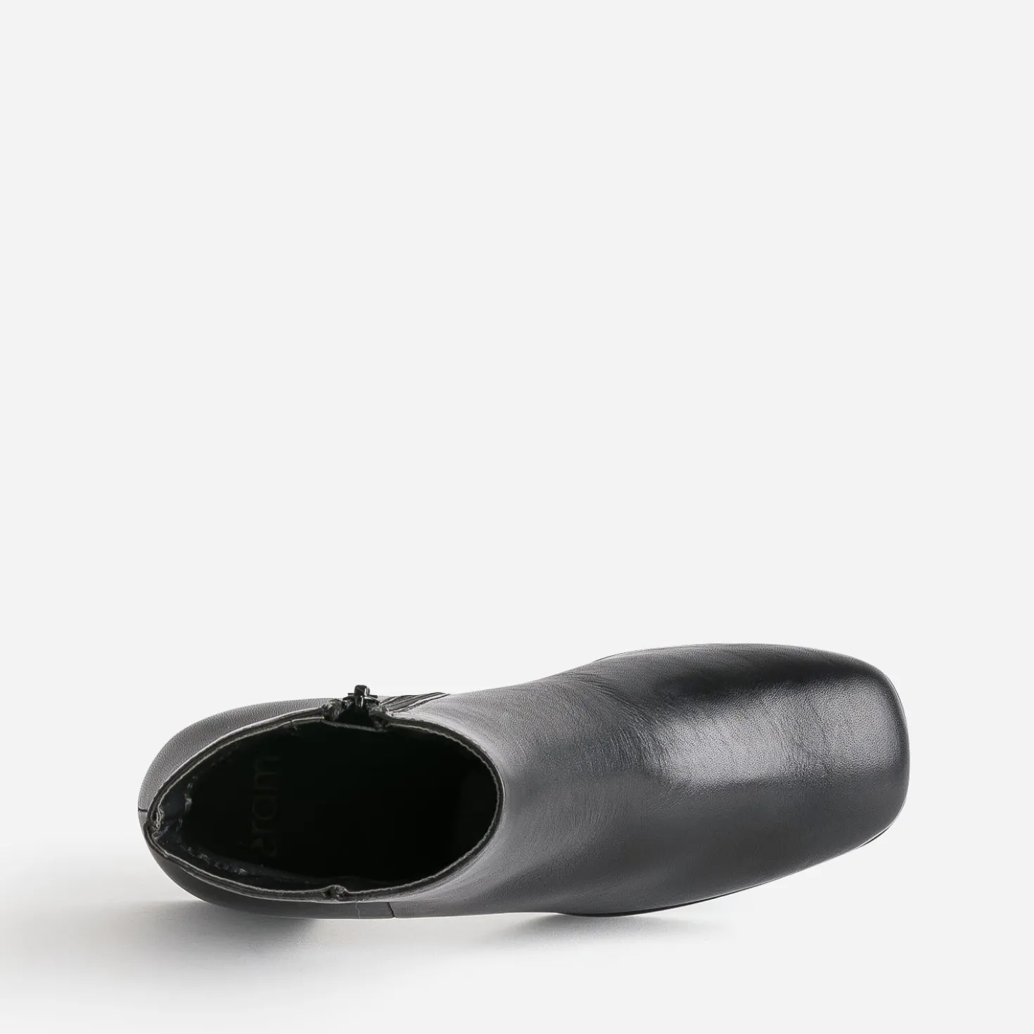 Boots noir en cuir à plateforme
