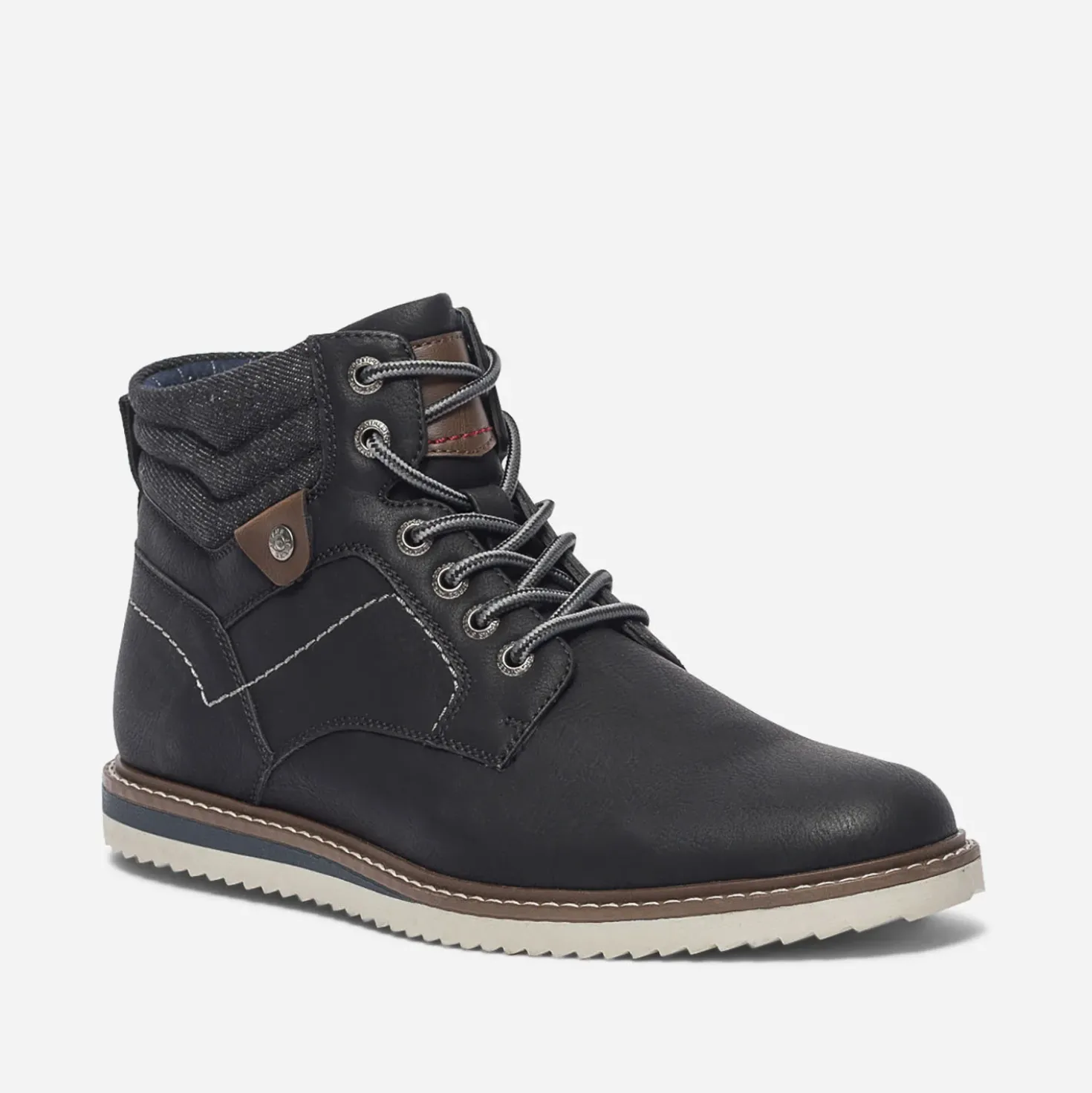 Boots noir à lacet