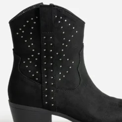 Boots santiag TEXTO noir suédé clouté