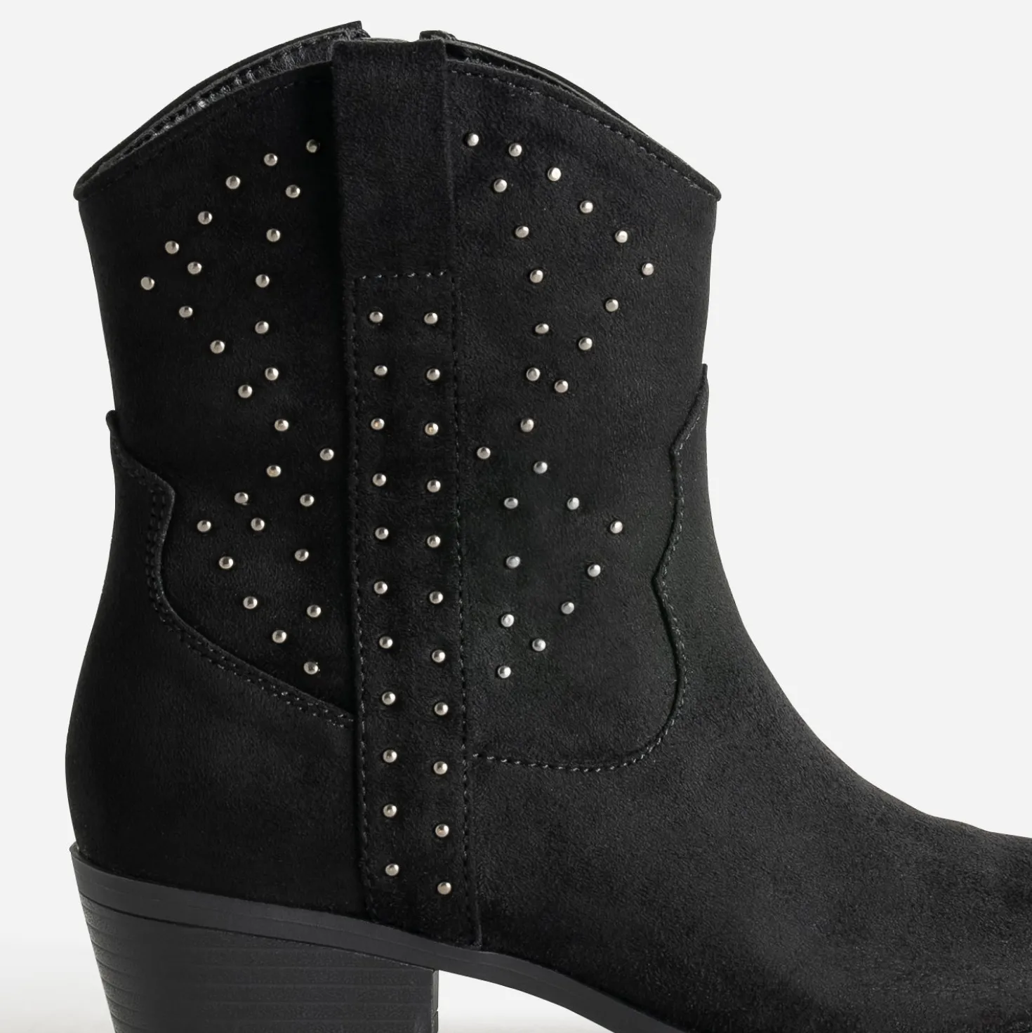 Boots santiag TEXTO noir suédé clouté