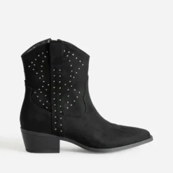 Boots santiag TEXTO noir suédé clouté