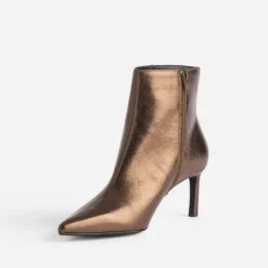 Boots à talon bronze métallisé