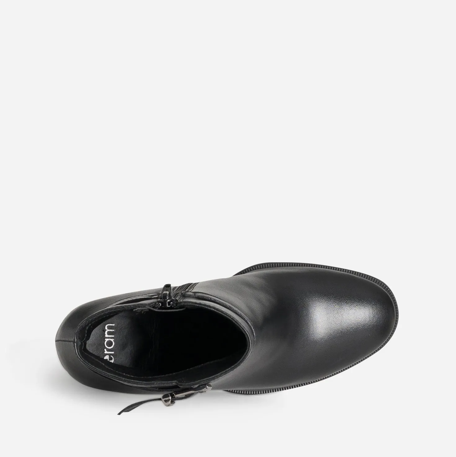 Boots à talon noir cuir