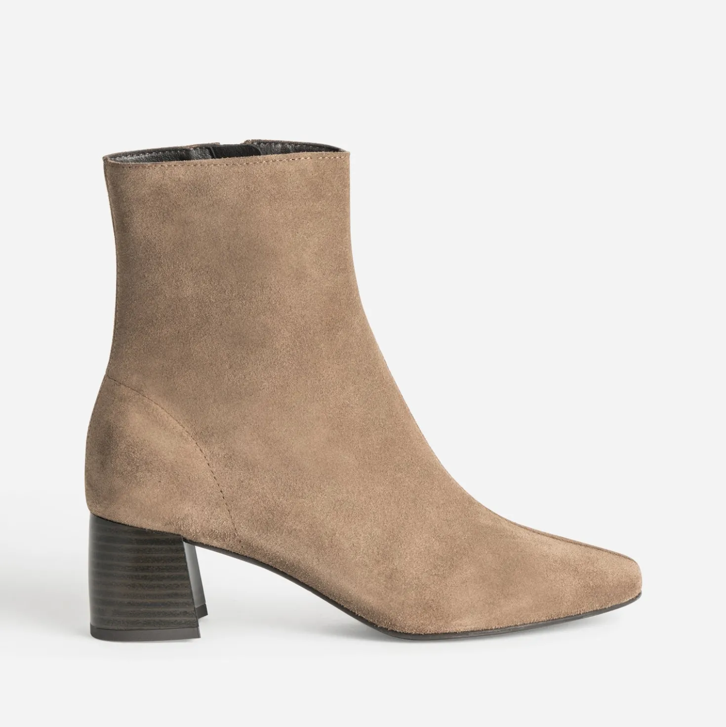 Boots taupe cuir velours